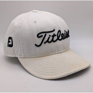 Vintage 90s New Era Titleist USA Made All White VTG Footjoy Fitted Size 7 1/8
